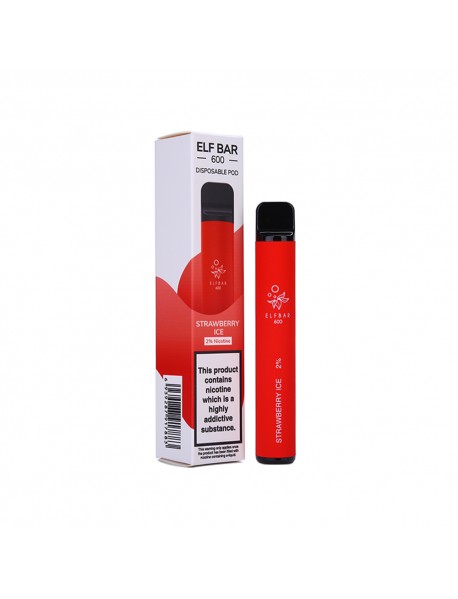 Strawberry Ice Elf Bar 20mg - 600 pufuri