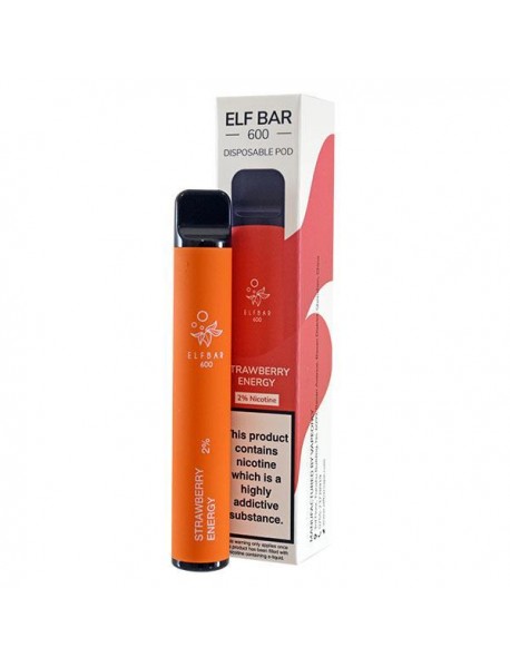 Strawberry Energy Elf Bar 20mg - 600 pufuri
